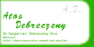 atos debreczeny business card